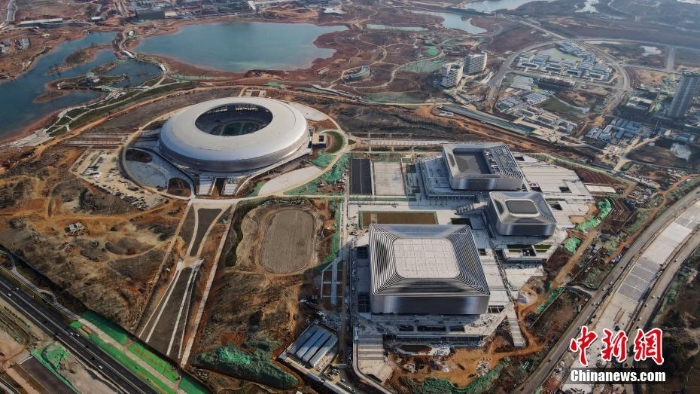 四川成都：多處大運會場館建設(shè)進入收尾沖刺階段