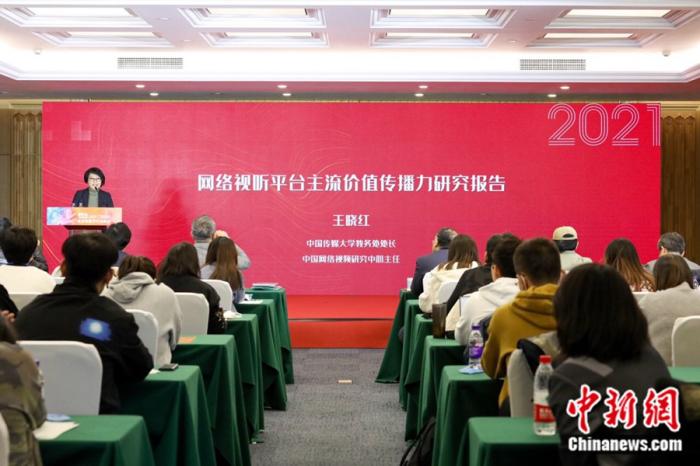 中國(guó)傳媒大學(xué)教務(wù)處處長(zhǎng)、中國(guó)網(wǎng)絡(luò)視頻研究中心主任王曉紅。<a target='_blank' href='http://www.chinanews.com/' >中新網(wǎng)</a>記者 張旭 攝