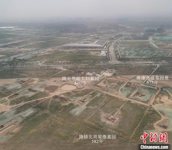 洪瀆原墓葬布里墓地隋唐墓園鳥瞰?！￡兾魇】脊叛芯吭汗﹫D