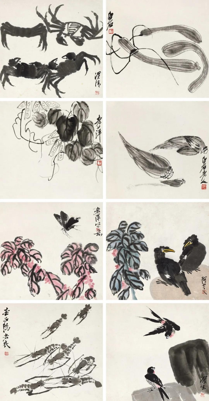 齊白石 花果翎毛蟲魚冊(cè)頁