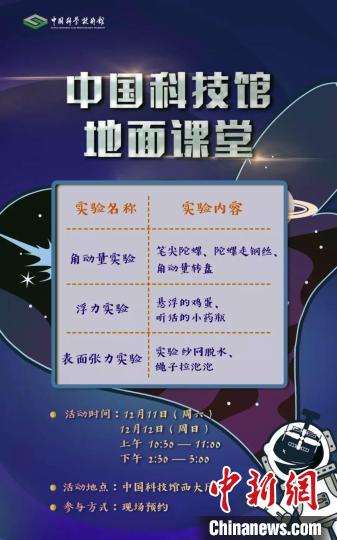 地面課堂開放活動(dòng)海報(bào)?！≈袊萍拣^ 供圖