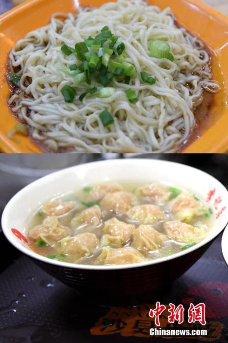 資料圖：沙縣小吃中的拌面(上)和扁肉(下)。 <a target='_blank' href='/'>中新社</a>記者 張斌 攝