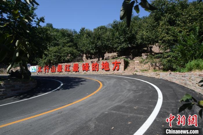 前南峪村綠意盎然的山場觀光道路。　張鵬翔 攝
