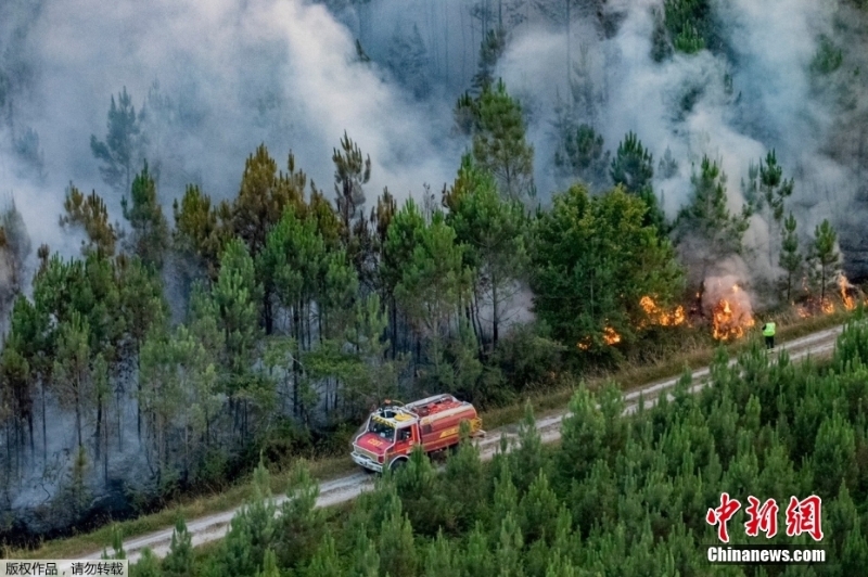 法國林火持續(xù)蔓延 過火面積達上萬公頃