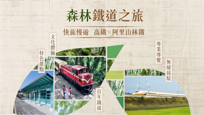 臺灣高鐵與林鐵合作推出“高鐵x阿里山林鐵之旅”一日及二日行程，帶旅客深度游阿里山。圖片來源：臺灣“中央社” 臺灣高鐵提供