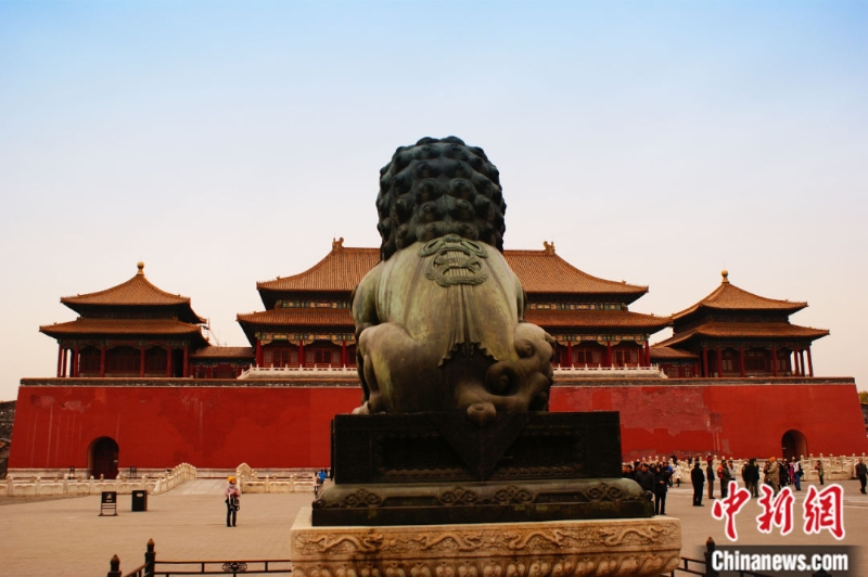 北京故宮博物院的獅子。<a target='_blank' href='/'>中新社</a>發(fā) 井韋 攝