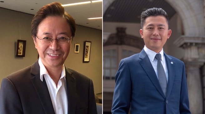 國民黨桃園市長參選人張善政（左）與民進黨參選人林智堅（右）。（圖源：臺灣“中時新聞網(wǎng)”）