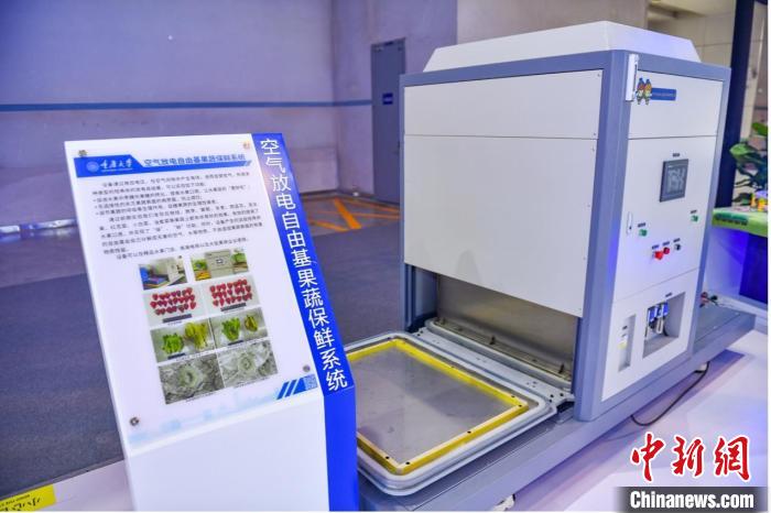 圖為空氣放電自由基果蔬保鮮系統(tǒng)?！≈貞c大學供圖