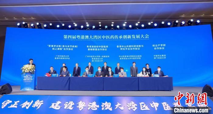 中山陳星海中西醫(yī)結(jié)合醫(yī)院與香港浸會(huì)大學(xué)中醫(yī)藥學(xué)院進(jìn)行了現(xiàn)場(chǎng)簽約?！〕逃?攝