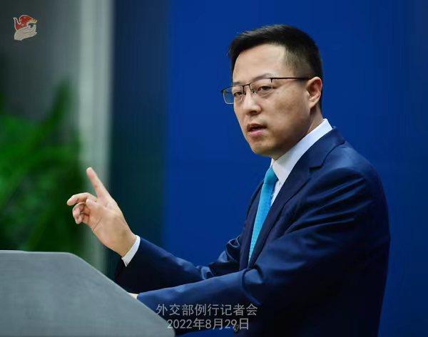 外交部發(fā)言人趙立堅。薛偉 攝