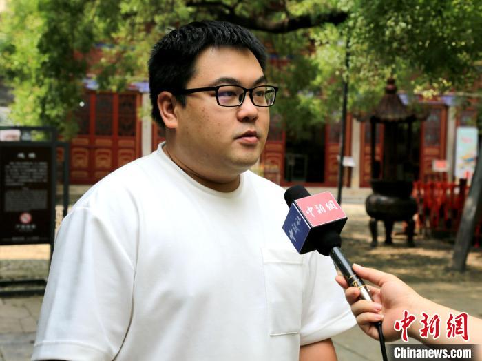 臺灣青年、清華大學(xué)建筑學(xué)院在讀博士生周宏宇接受<a target='_blank' href='/' >中新網(wǎng)</a>采訪?！⊥跣戮?攝