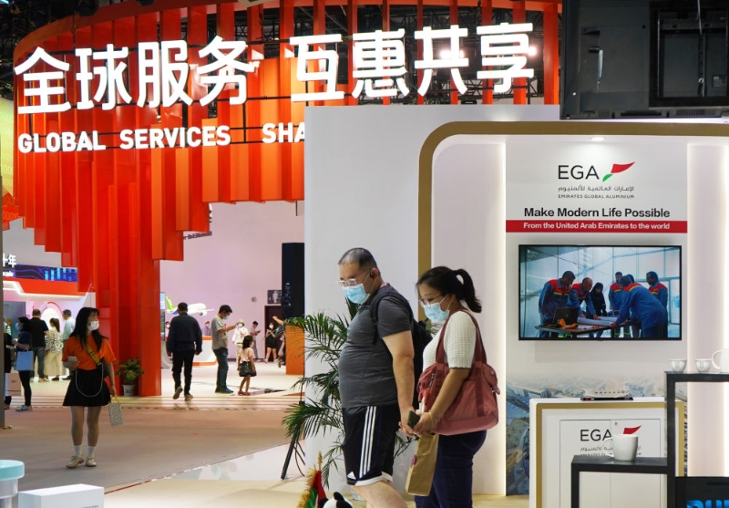 9月3日，觀眾在國家會(huì)議中心展館內(nèi)參觀。新華社記者 金皓原 攝