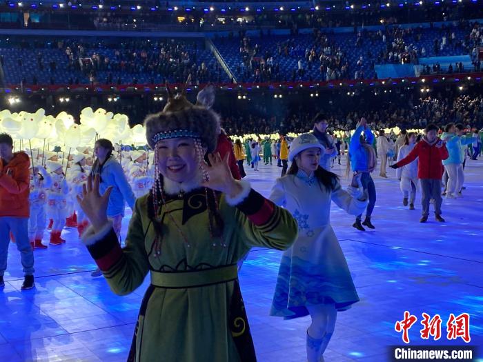圖為安蕊在2022北京冬奧會(huì)開幕式上留影。　安蕊供圖