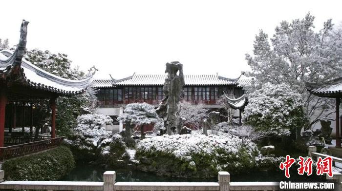 冬日的留園冠云峰，詩情畫意。圖片來源：臺灣《聯(lián)合報》