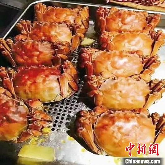 蘇州美食：陽澄湖大閘蟹。圖片來源：臺灣《聯(lián)合報》