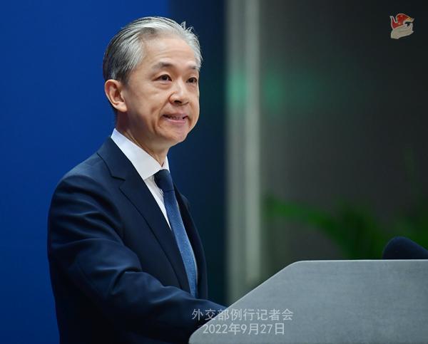 外交部發(fā)言人汪文斌。攝影 薛偉