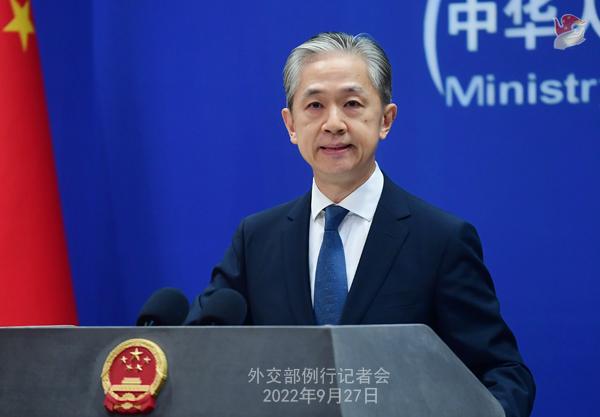 外交部發(fā)言人汪文斌。攝影 薛偉