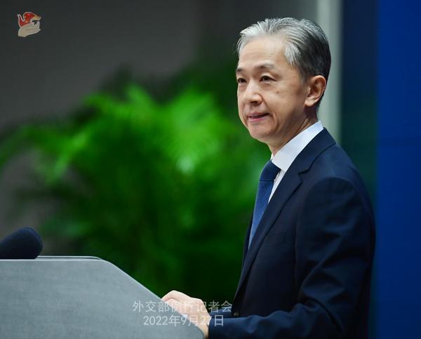 外交部發(fā)言人汪文斌。攝影 薛偉