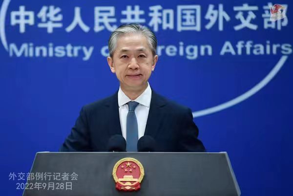 中國外交部發(fā)言人汪文斌。 薛偉 攝