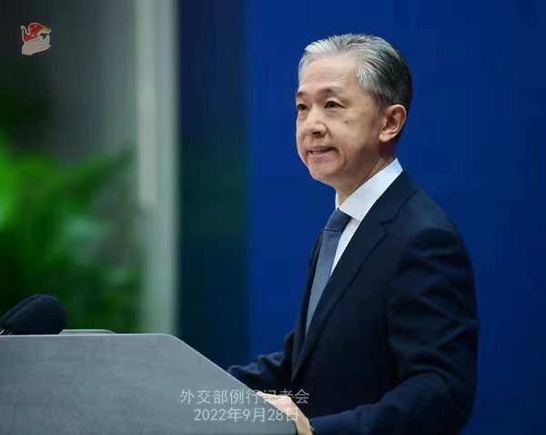 中國外交部發(fā)言人汪文斌。 薛偉 攝