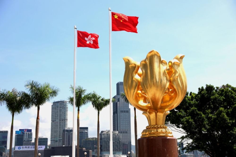 香港金紫荊廣場(chǎng)（資料圖片）。新華社記者 吳曉初 攝