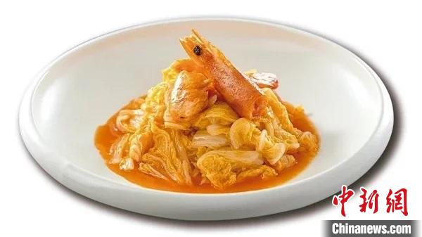 大蝦燒白菜。圖片來源：臺(tái)灣《聯(lián)合報(bào)》