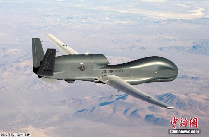 圖片資料圖：美國RQ-4“全球鷹”無人機。