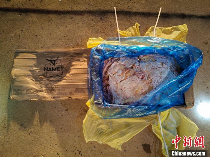 廣東海警查獲的走私凍品?！V東海警局 供圖