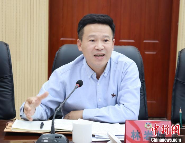 寧德市政協(xié)副主席林巖峰講話?！×珠派?攝