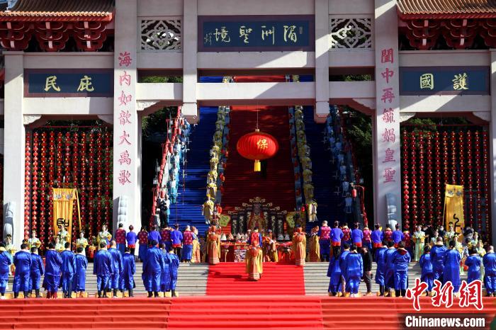 媽祖祭典儀式現(xiàn)場(chǎng)。   圖片來源：中新網(wǎng)