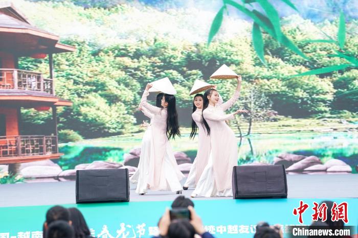 圖為越南歌舞表演?！￡惞谘?攝