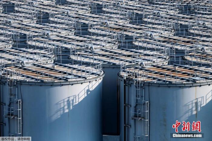 資料圖：日本福島第一核電站核污水儲水罐。