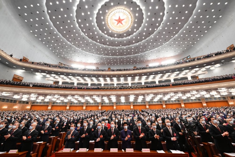 3月5日，第十四屆全國(guó)人民代表大會(huì)第一次會(huì)議在北京人民大會(huì)堂開(kāi)幕。（圖源：新華社）