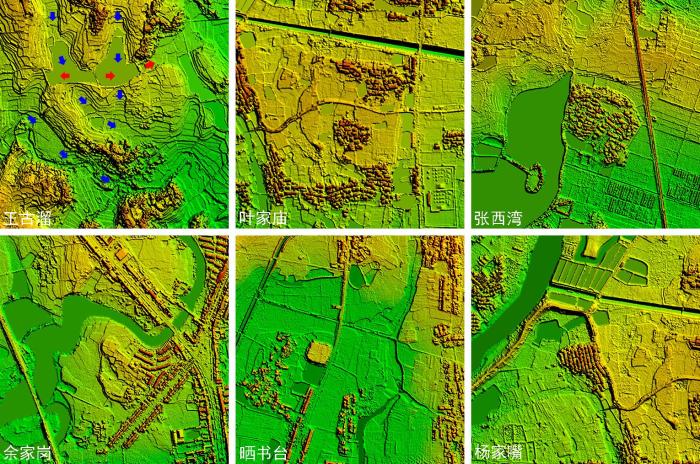 大別山西南聚落的數(shù)字表面模型(1km×1km)。　劉建國(guó) 供圖