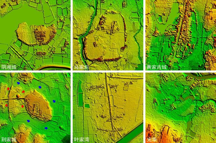 荊山南麓聚落的數(shù)字表面模型(1km×1km)。　劉建國(guó) 供圖