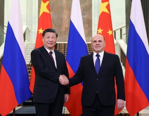 習近平會見俄羅斯總理米舒斯京