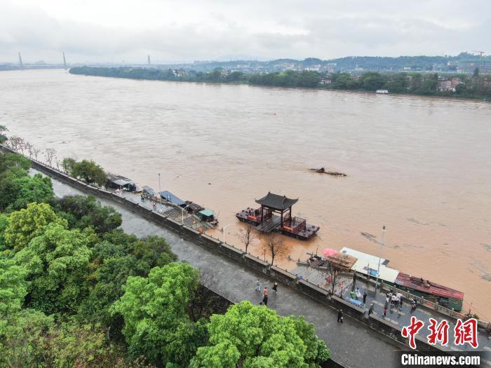 圖為今年3月贛江上游貢江江西贛州主城區(qū)段河流水位迅速上漲，湍急渾濁。(資料圖) 劉力鑫 攝 攝