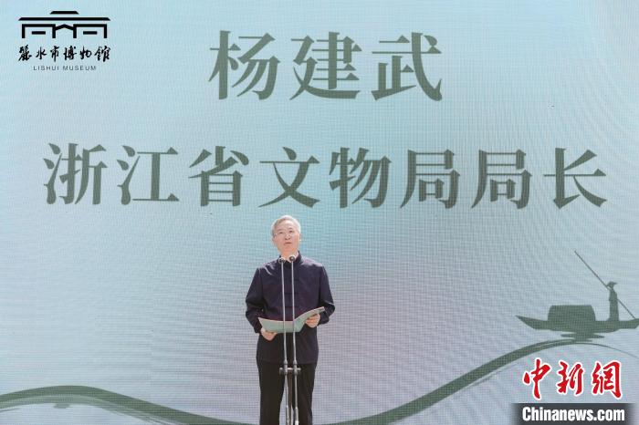 浙江省文化和旅游廳黨組成員、浙江省文物局局長楊建武發(fā)言 浙江省文物局供圖
