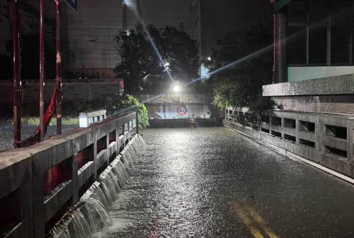 大雨導致新竹縣多處積淹水