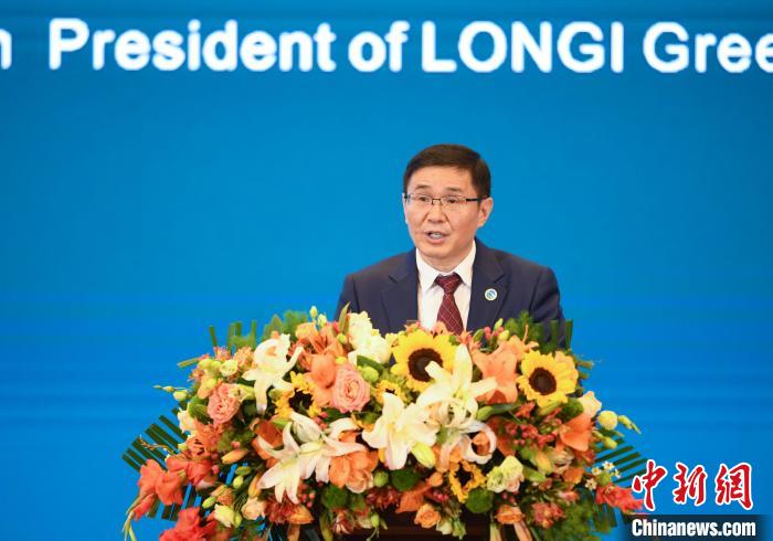 圖為隆基綠能科技股份有限公司董事長鐘寶申。　貢嘎來松 攝