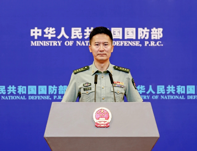 國防部新聞發(fā)言人譚克非。（圖源：“國防部發(fā)布”微信公眾號）