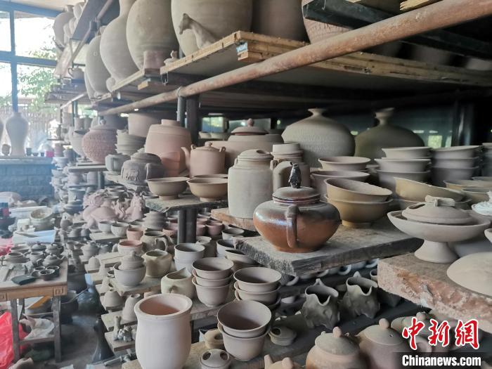 圖為馬士常的工作室一角。　薛城宣傳部 供圖