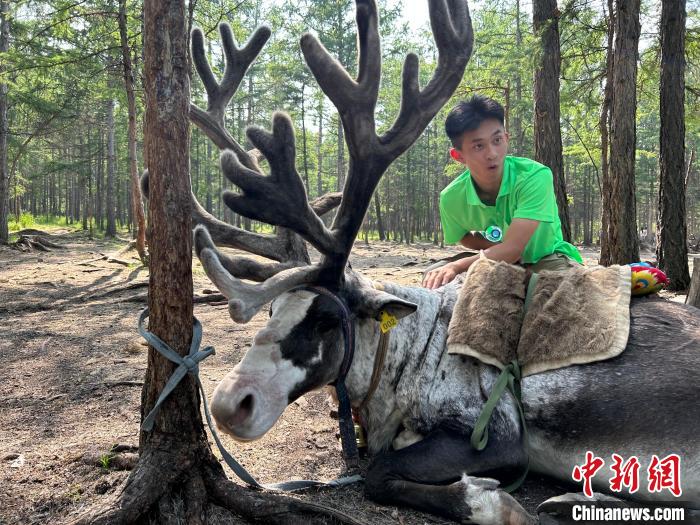圖為32名臺胞盛夏踏訪使鹿部落現(xiàn)場?！?nèi)蒙古臺聯(lián)供圖