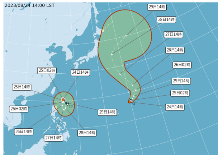臺風(fēng)“蘇拉”、TD11的未來路徑