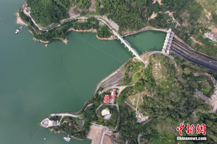 資料圖：俯瞰福建向金門供水工程水源地——泉州山美水庫。王東明 攝
