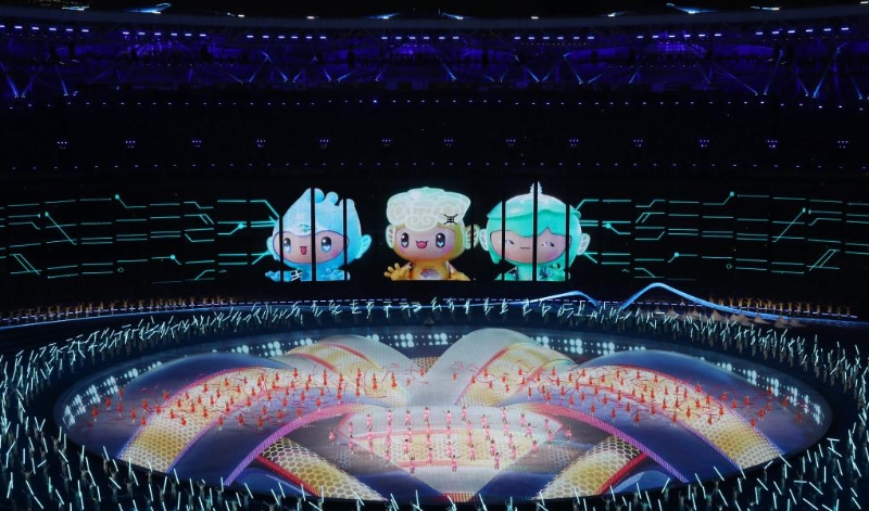 這是9月23日拍攝的杭州亞運(yùn)會(huì)開(kāi)幕式。（圖源：新華社）
