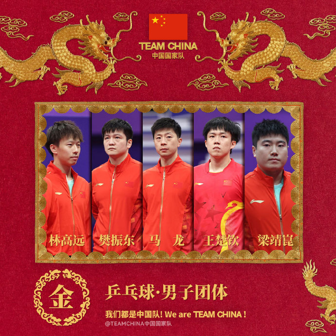 圖片來源：TEAM CHINA 官方微博