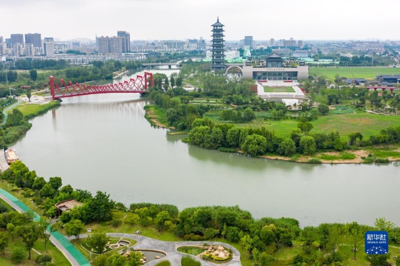 這是2021年6月16日拍攝的揚州中國大運河博物館（無人機照片）。（圖源：新華社）