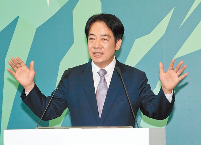 2024年臺灣地區(qū)領(lǐng)導(dǎo)人選舉民進(jìn)黨參選人賴清德。（圖源：臺灣《中國時報》）