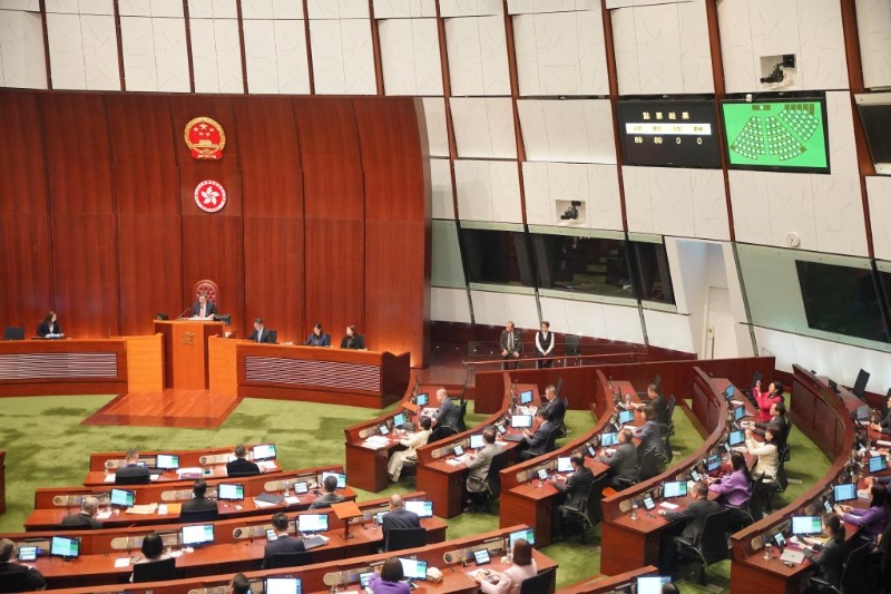 2024年3月19日，香港特區(qū)立法會(huì)全票通過(guò)《維護(hù)國(guó)家安全條例》。（圖源：新華社）